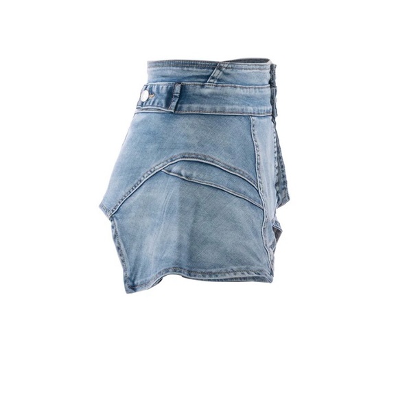 AKIRA Label Somethin Extra Peplum Denim Waist Belt - Picture 4 of 6